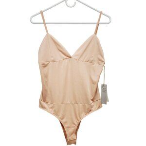 Womens Peach Spaghetti Strap Bodysuit By Iris Size  Medium